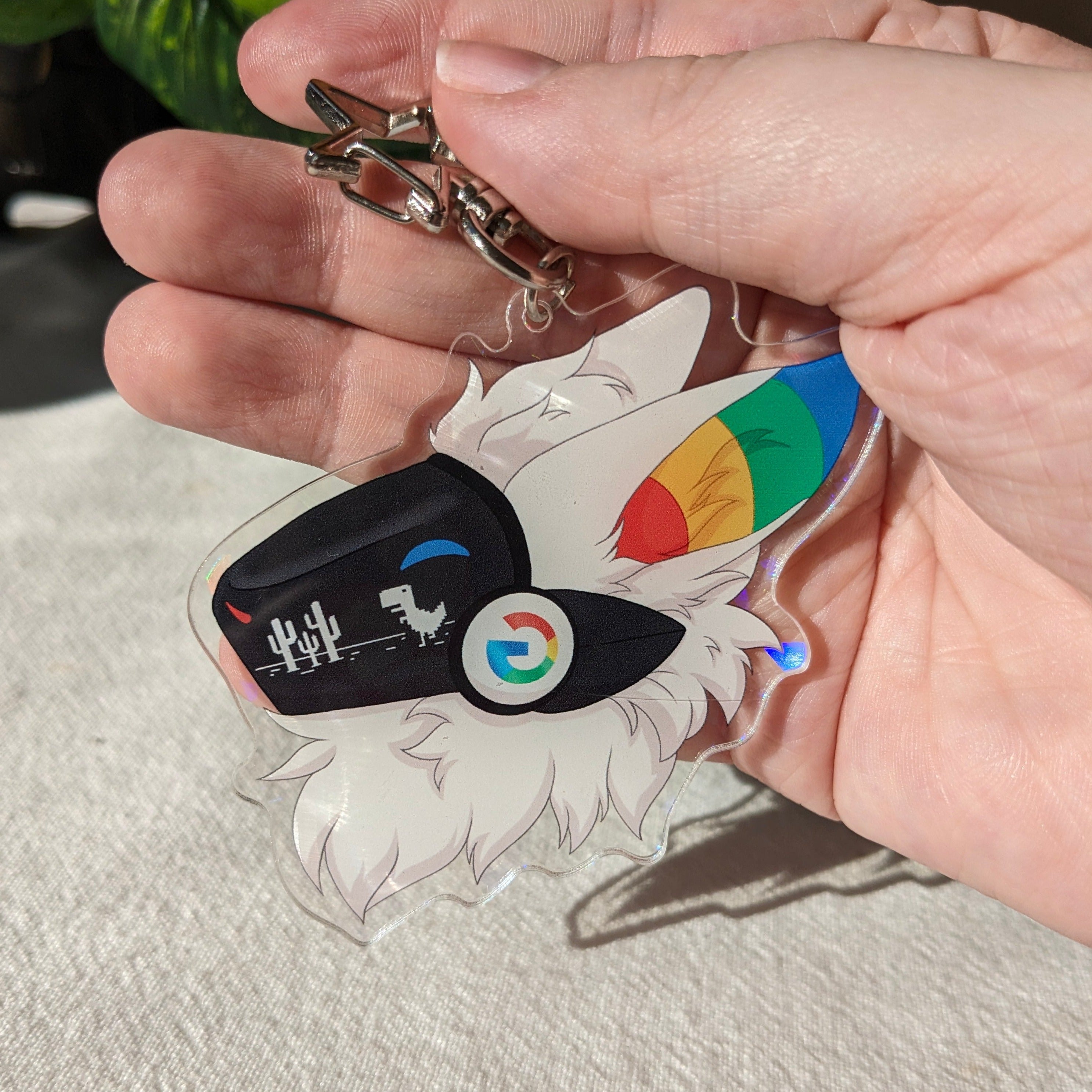 Internet Protogen | Acrylic Charm – PeachyMothShop