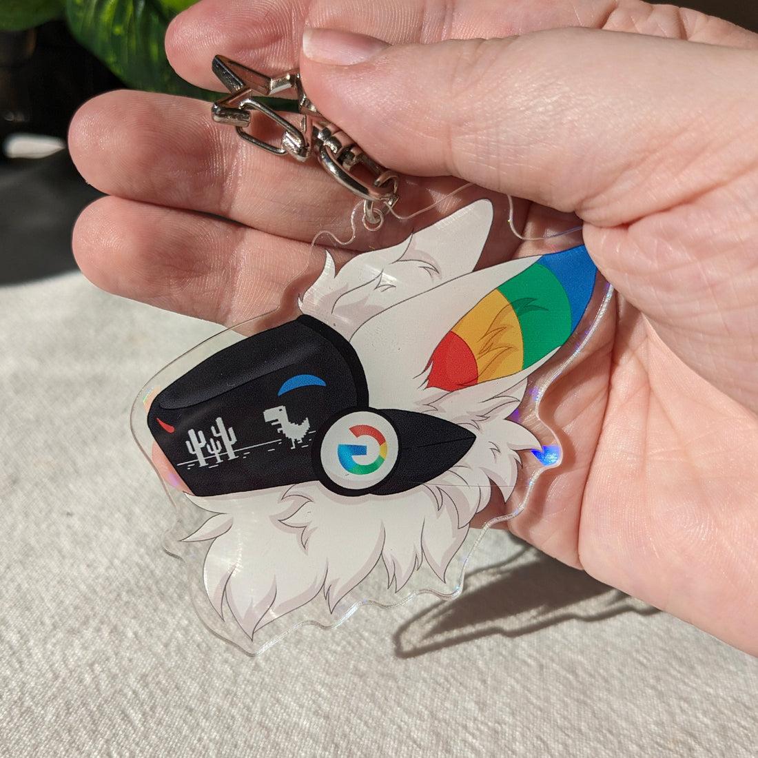 Internet Protogen | Acrylic Charm – PeachyMothShop