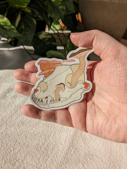 Mushroom Dog Skull | Sticker