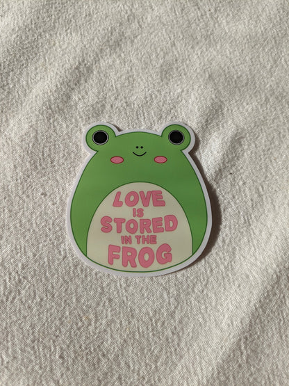 Love Is Stored In The Frog | Sticker