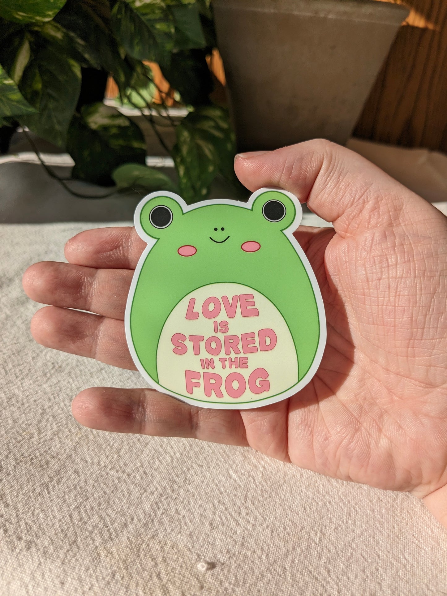 Love Is Stored In The Frog | Sticker