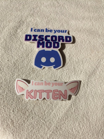 Discord Mod and Kitten Bundle | Stickers