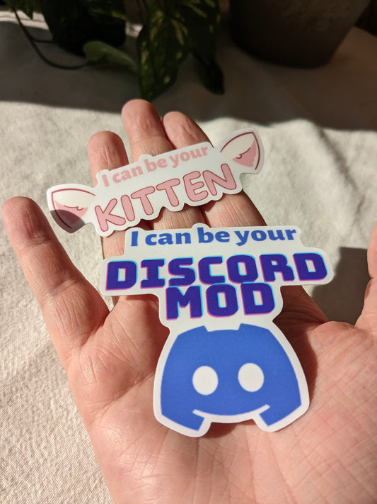 Discord Mod and Kitten Bundle | Stickers