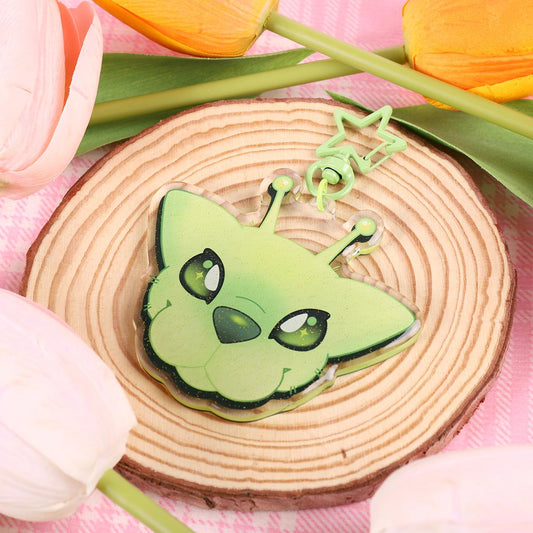 GnarpGnarp Alien Cat Acrylic Charm | Glitter Epoxy 3 Inch