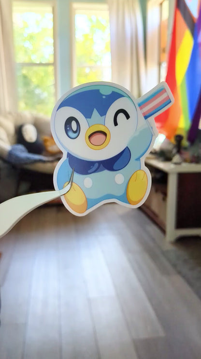 Transgender Piplup Pokemon 3 inch Vinyl Sticker