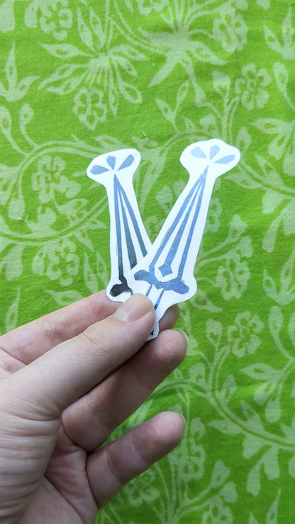 Dagger Linocut Vinyl Sticker