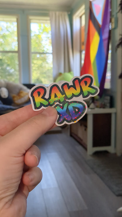 Rawr XD 2000s Nostalgia 3 inch Glitter Vinyl Sticker