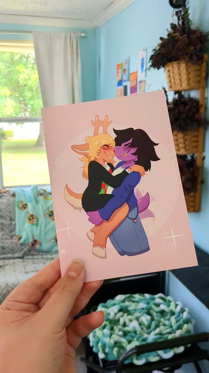 Suselle DELTARUNE Susie & Noelle 5x7 Art Print