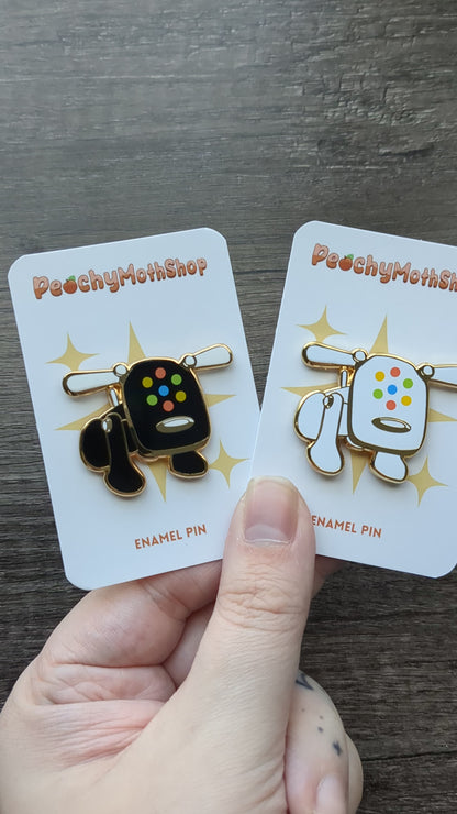 Black i-Dog Nostalgic Enamel Pin