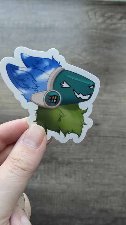 Windows 95 Furry Nostalgia Vinyl Sticker