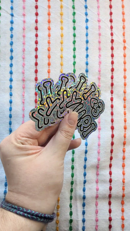 I <3 Yuri Glitter Vinyl Sticker - 3 Inch