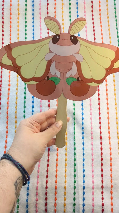 Peachy Moth Handmade Hand Fan