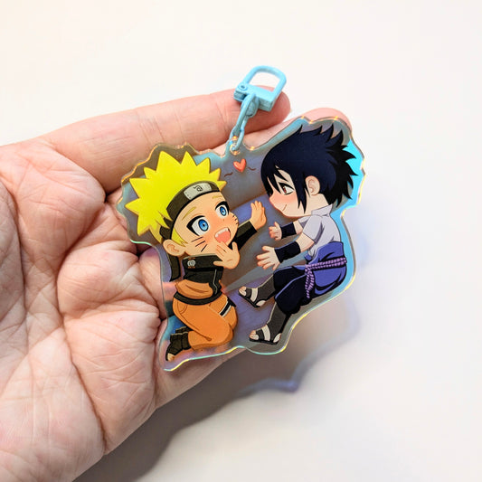 NaruSasu Chibi 3 Inch Acrylic Charm