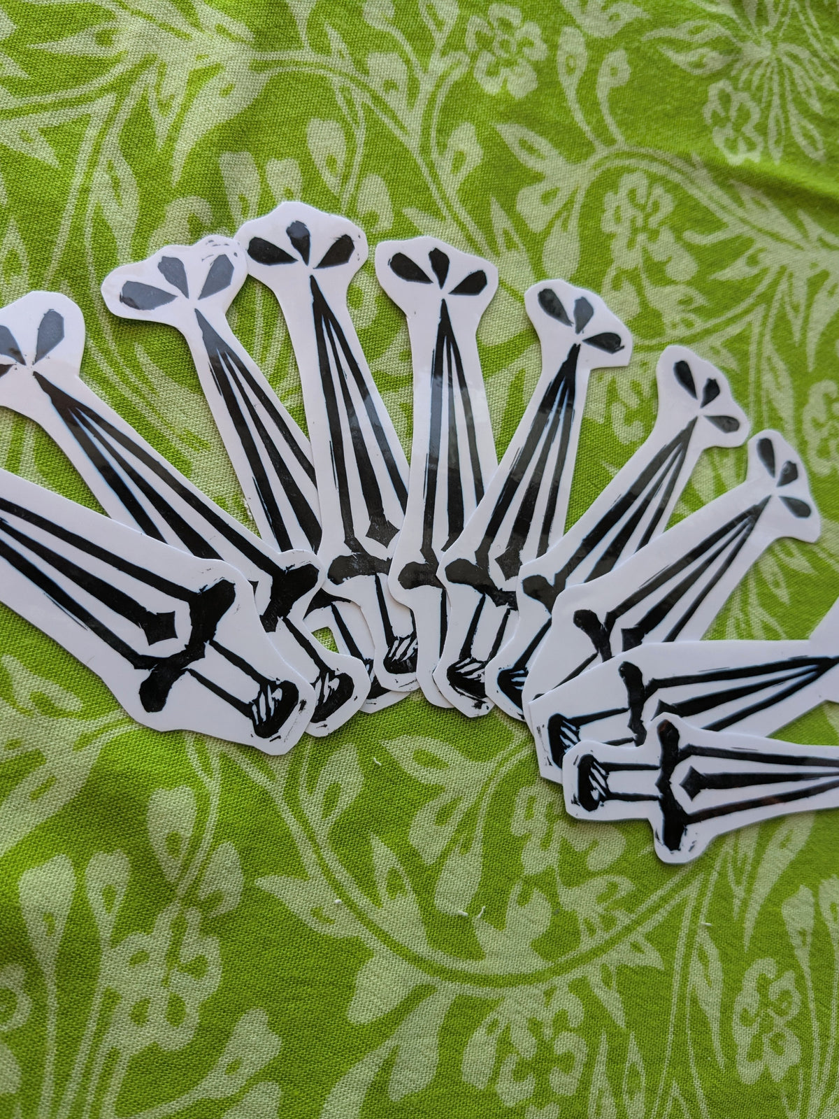 Dagger Linocut Vinyl Sticker