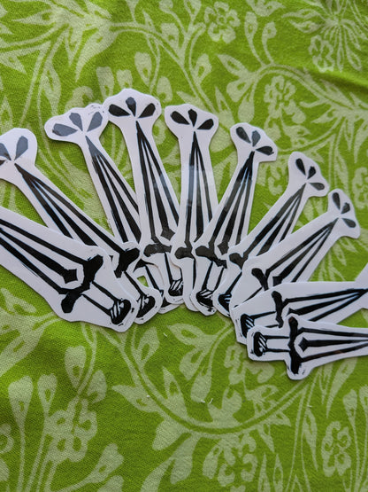 Dagger Linocut Vinyl Sticker