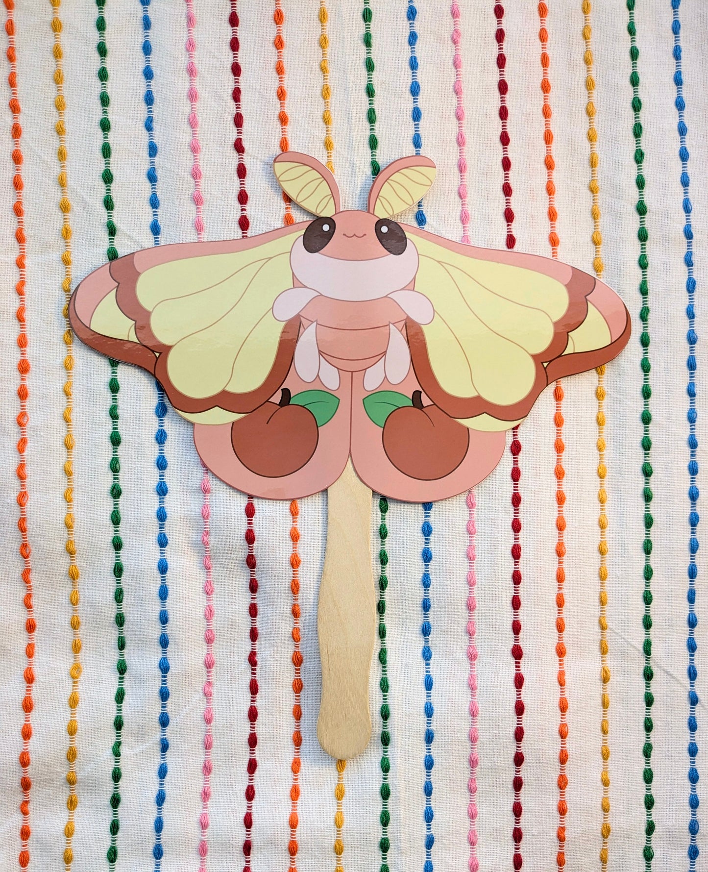 Peachy Moth Handmade Hand Fan