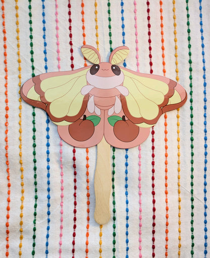 Peachy Moth Handmade Hand Fan