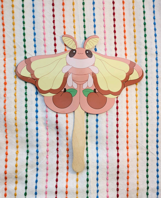 Peachy Moth Handmade Hand Fan