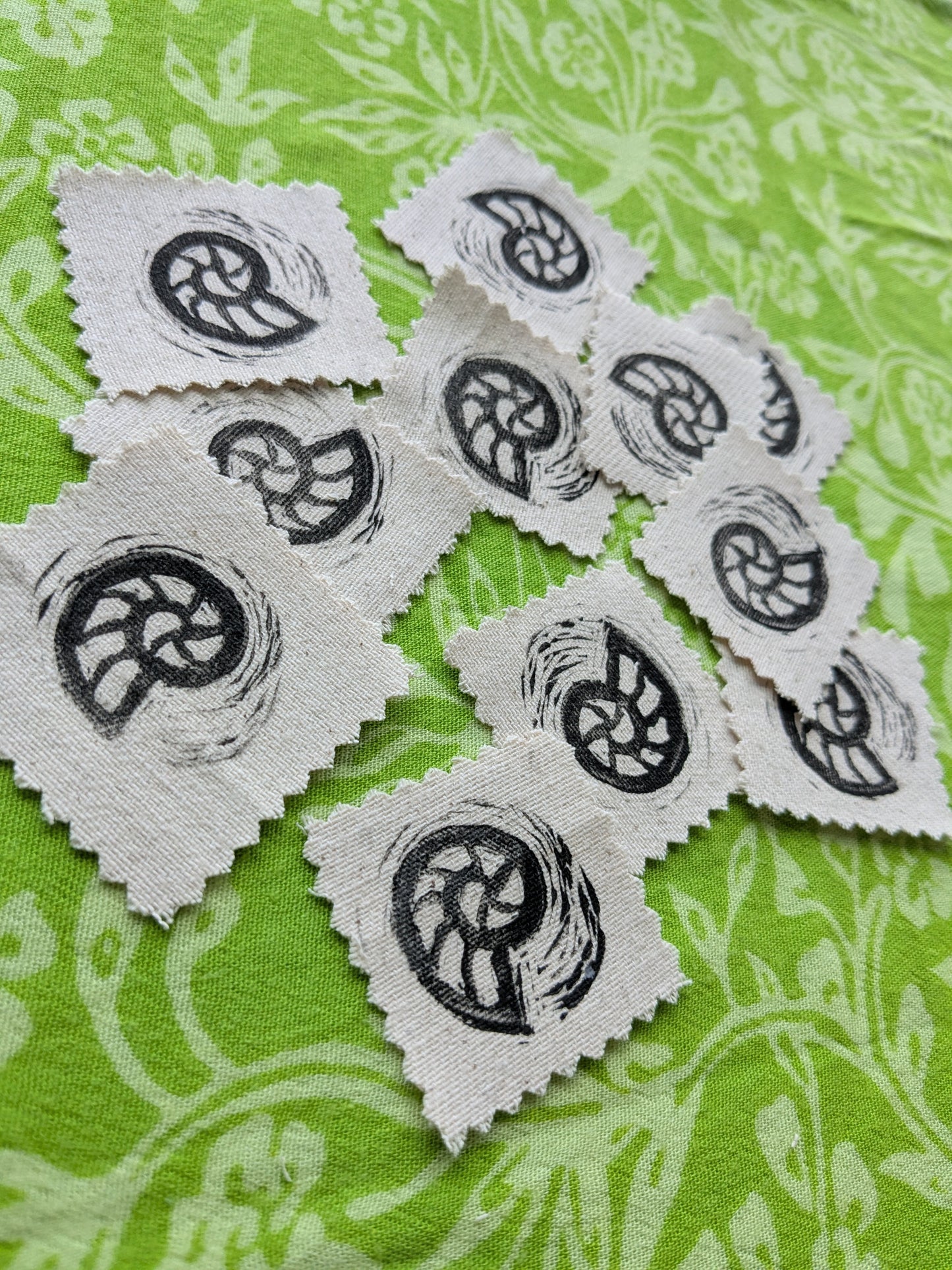 Fossil Linocut Patch