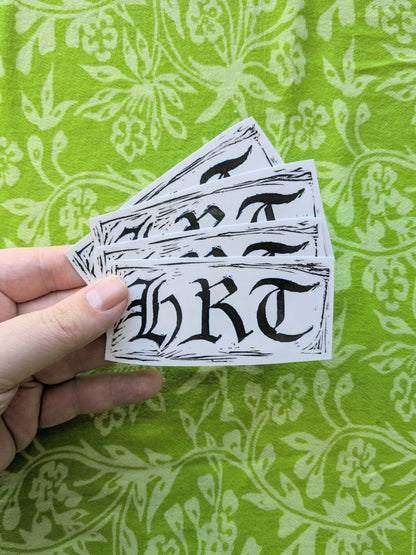 HRT Linocut Vinyl Sticker