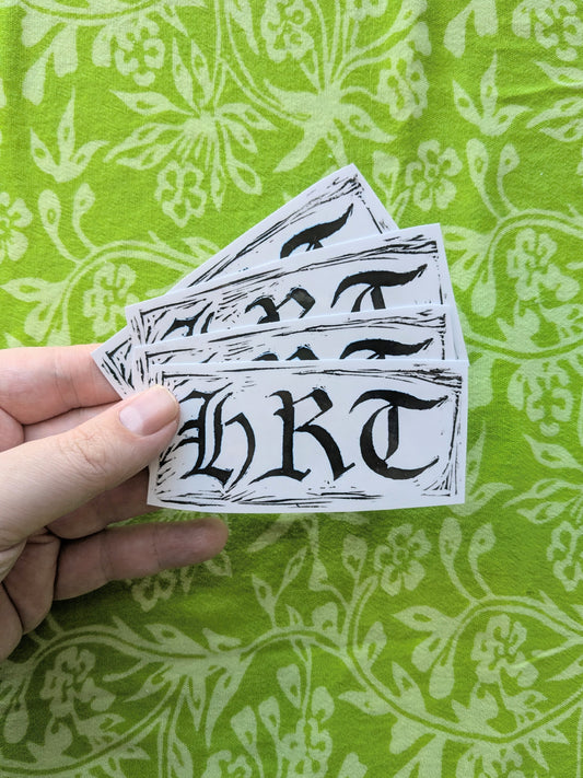 HRT Linocut Vinyl Sticker