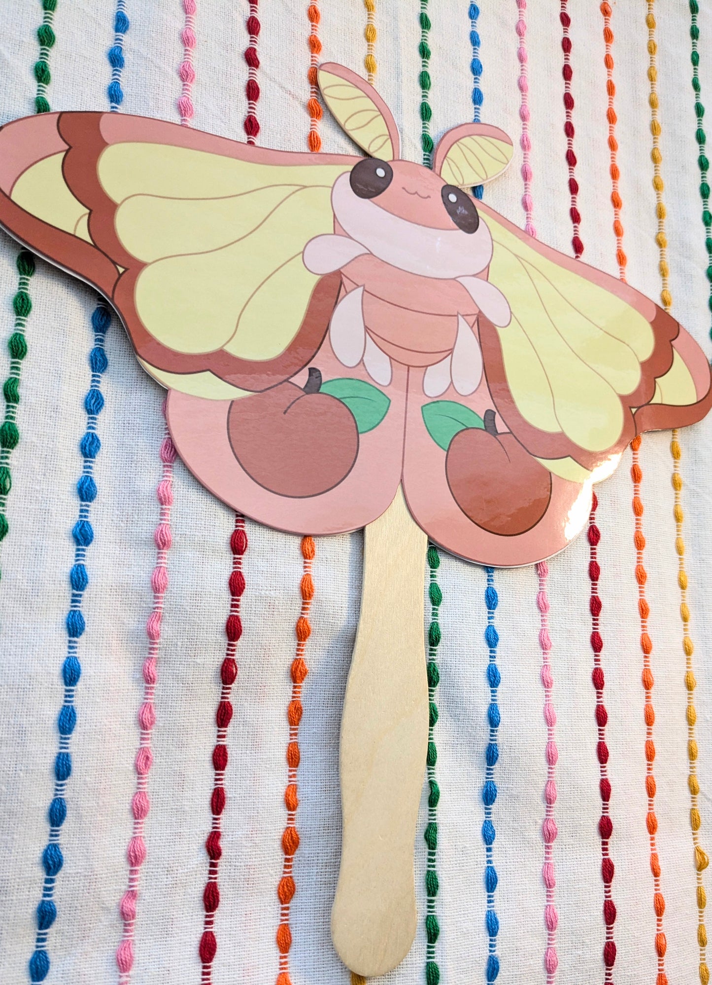 Peachy Moth Handmade Hand Fan