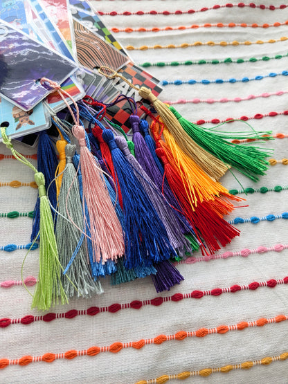 Spread Queer Joy Handmade Double Sided Bookmark with Multicolored Tassel