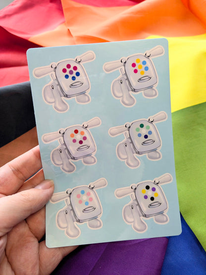 Pri-Dog Y2K LGBTQ+ Sticker Sheet