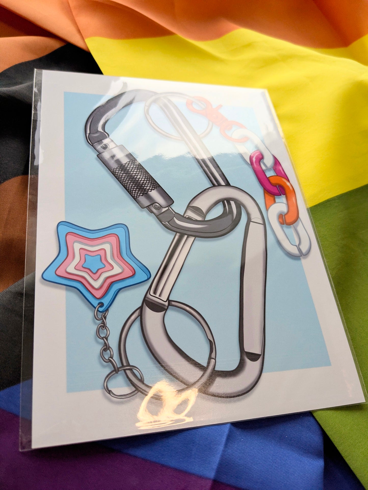 Trans Lesbian Carabiner 5x7 Art Print