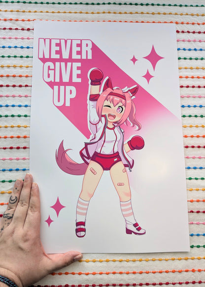 Uma Musume Haru Urara Never Give Up - 11x17 Art Print