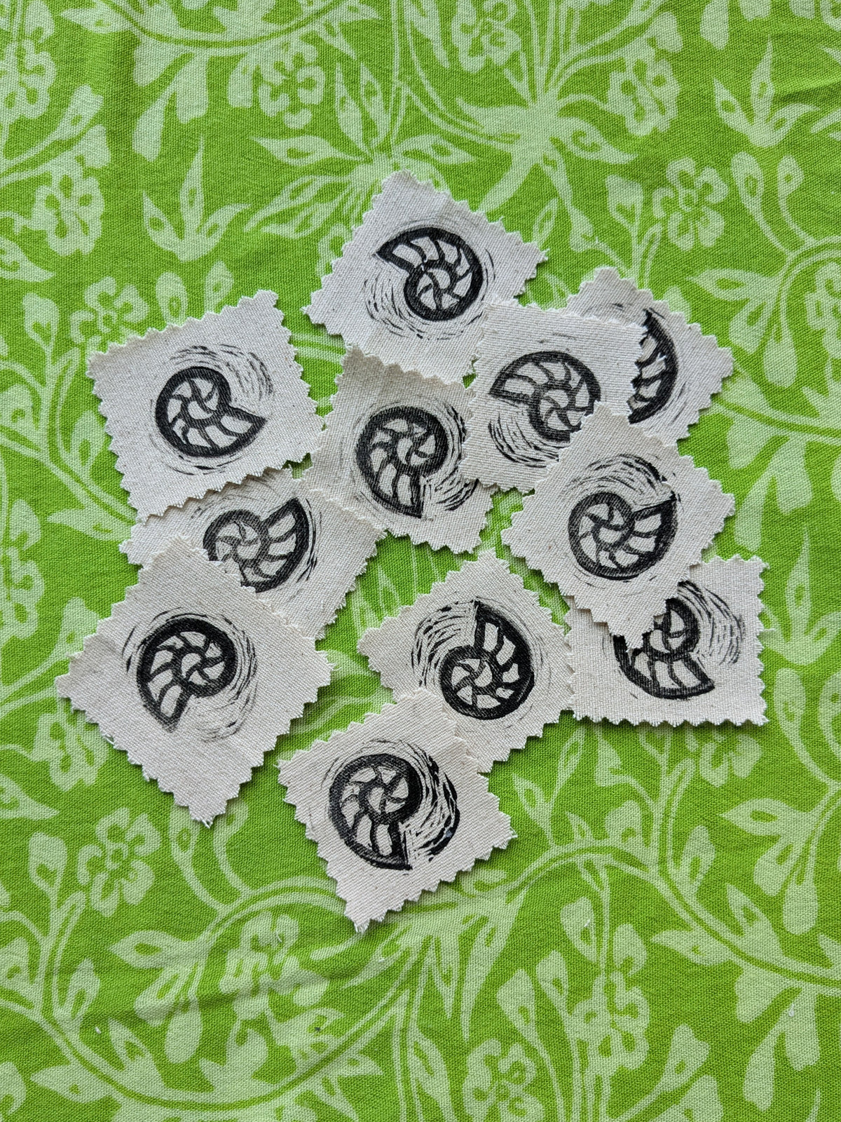 Fossil Linocut Patch