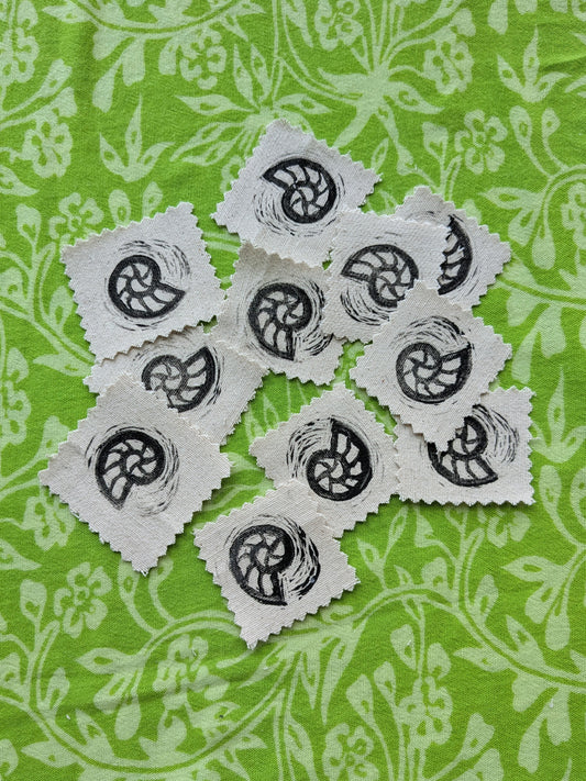 Fossil Linocut Patch