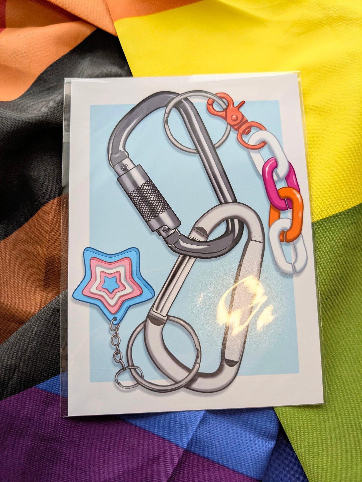Trans Lesbian Carabiner 5x7 Art Print