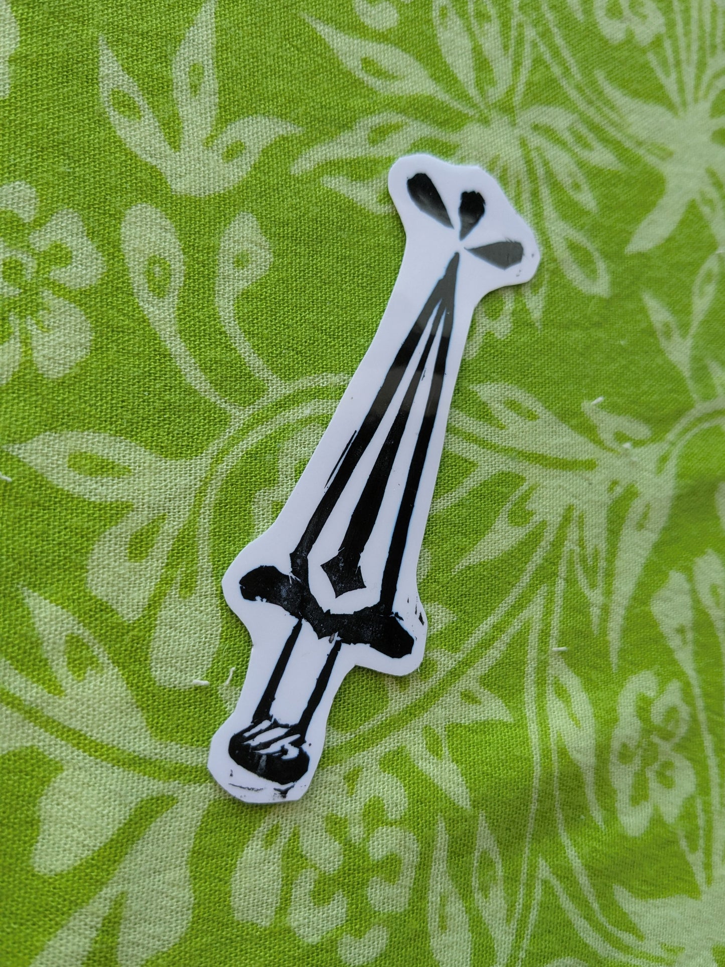 Dagger Linocut Vinyl Sticker