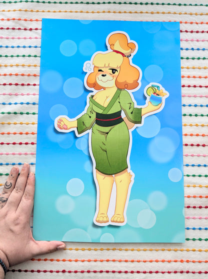 Isabelle AC Island Juice 11x17 Art Print