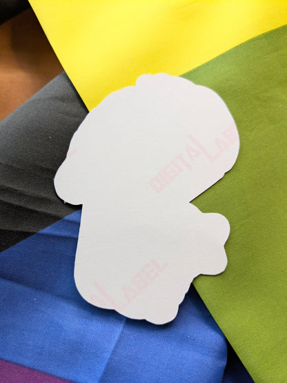 Trans Lesbian Carabiner 3 Inch Vinyl Sticker