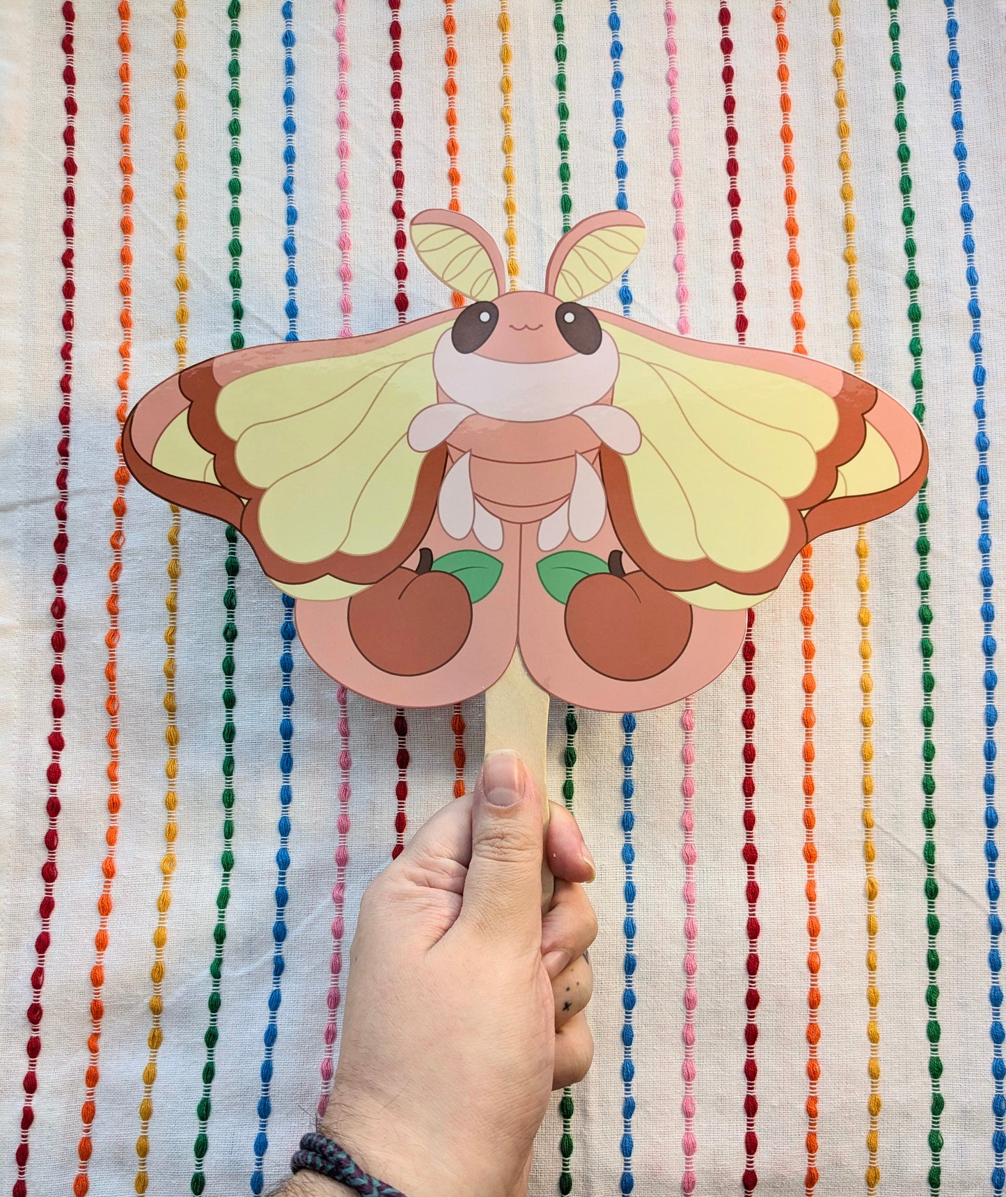 Peachy Moth Handmade Hand Fan