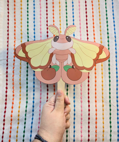 Peachy Moth Handmade Hand Fan