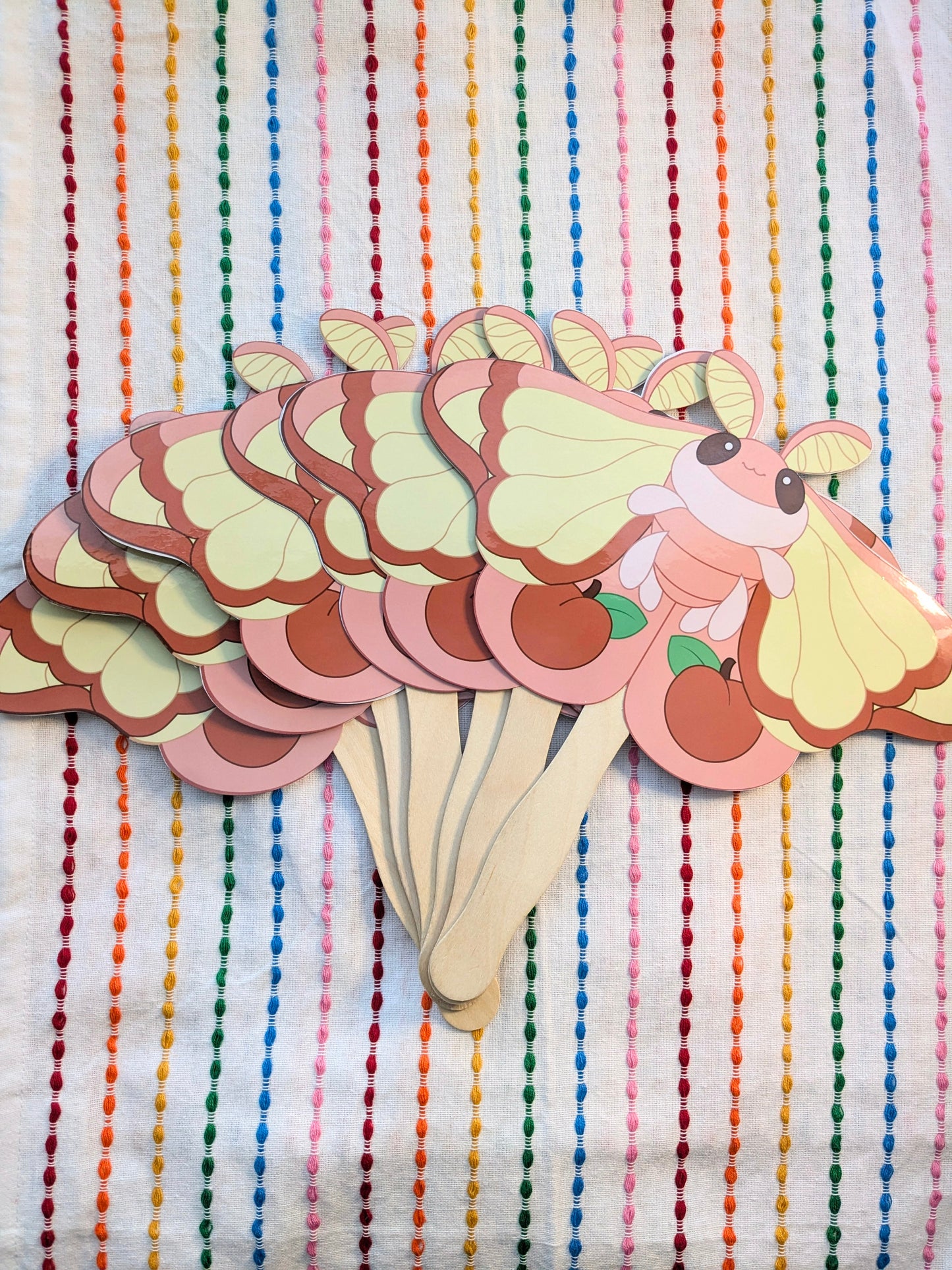 Peachy Moth Handmade Hand Fan