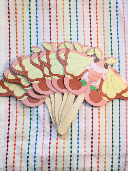 Peachy Moth Handmade Hand Fan