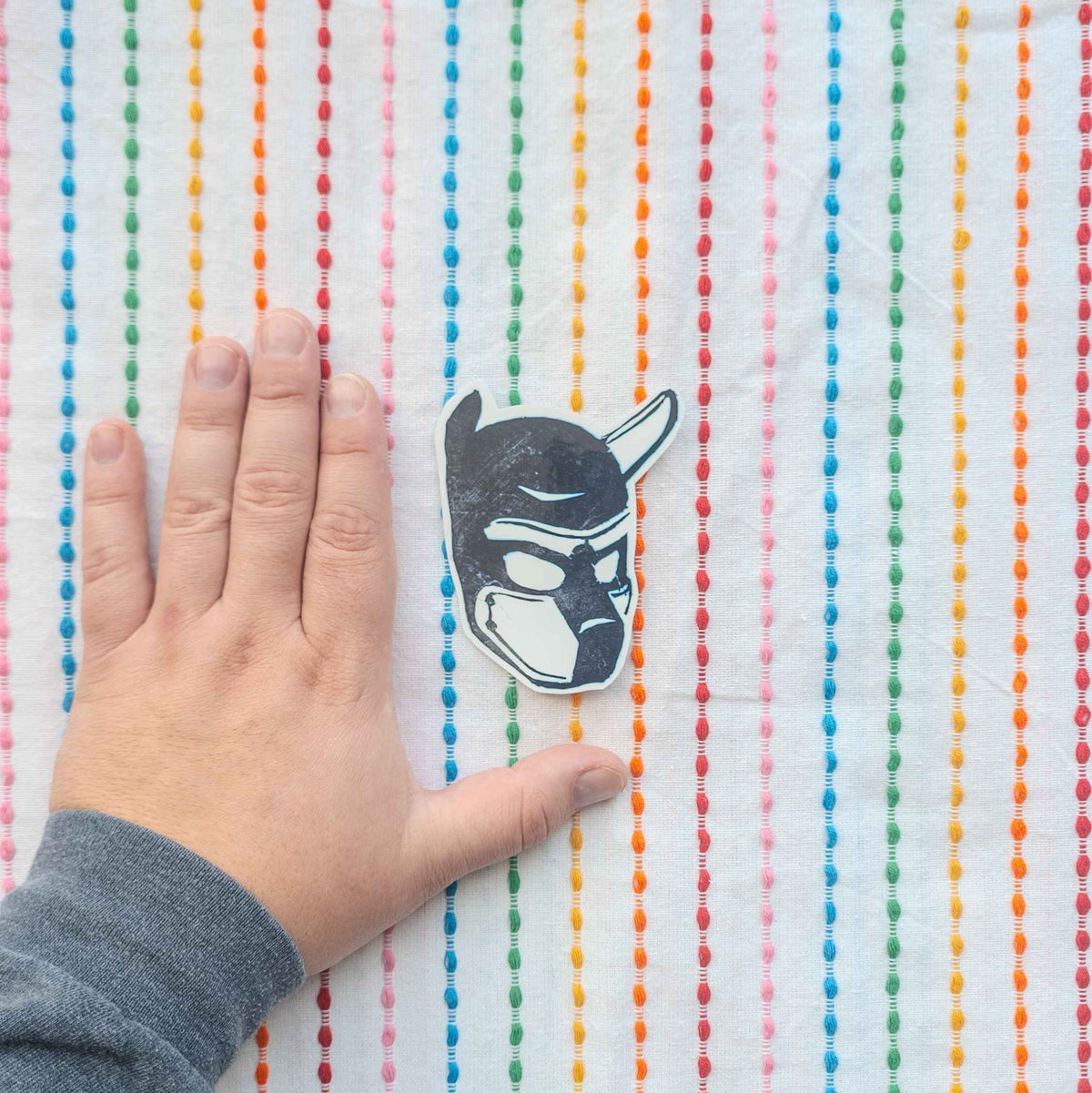 Puphood Linocut Vinyl Sticker