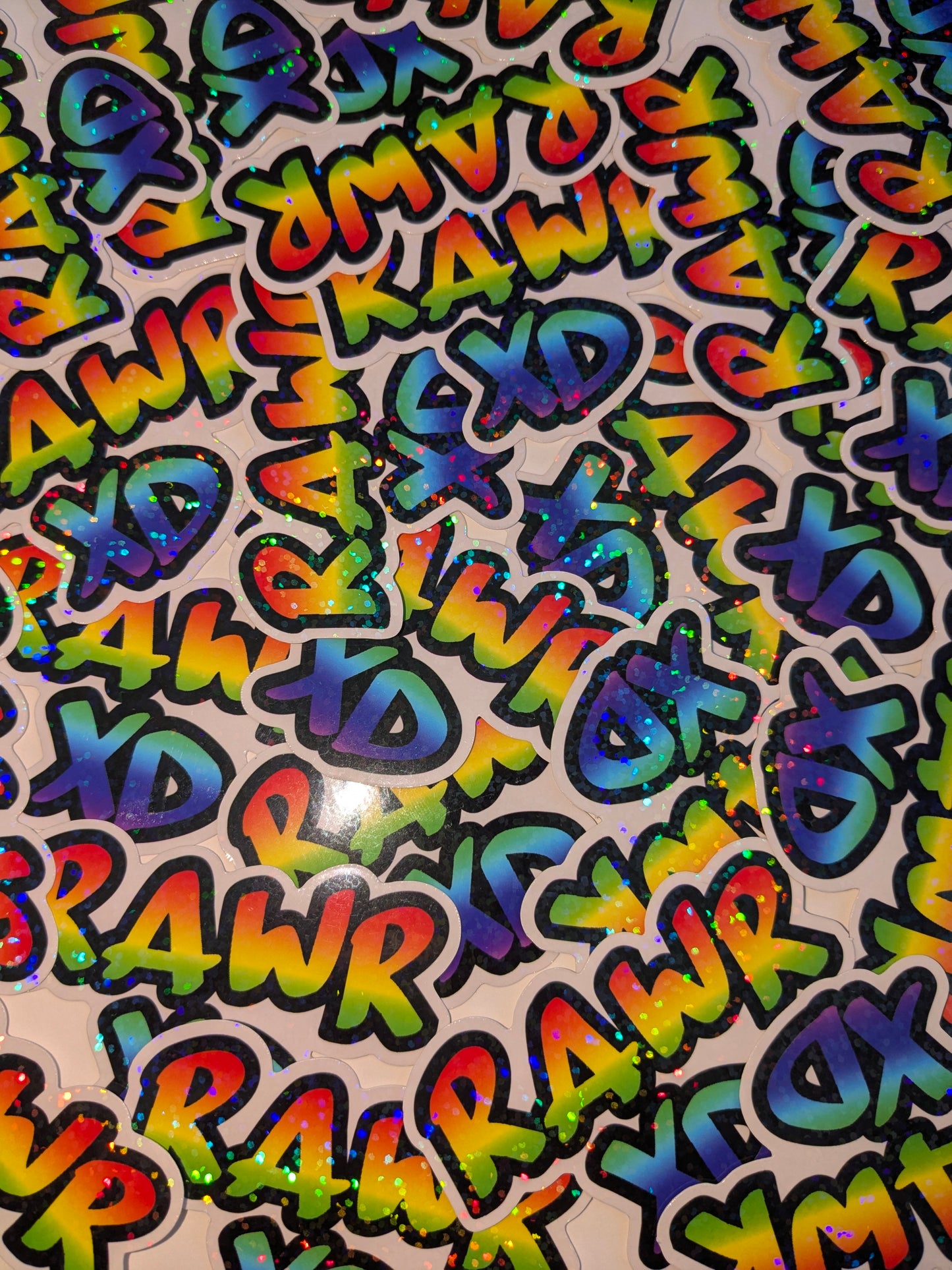 Rawr XD 2000s Nostalgia 3 inch Glitter Vinyl Sticker