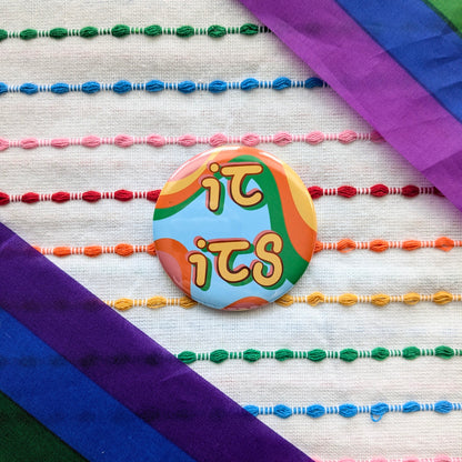 Cute Handmade Pronouns Buttons | 2.25 Inch
