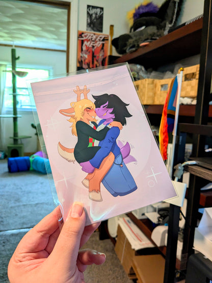 Suselle DELTARUNE Susie & Noelle 5x7 Art Print