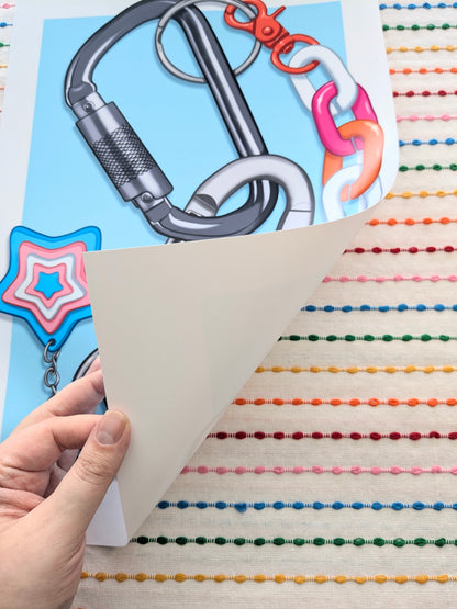 Trans Lesbian Carabiner Art Print | 11x17 Inches