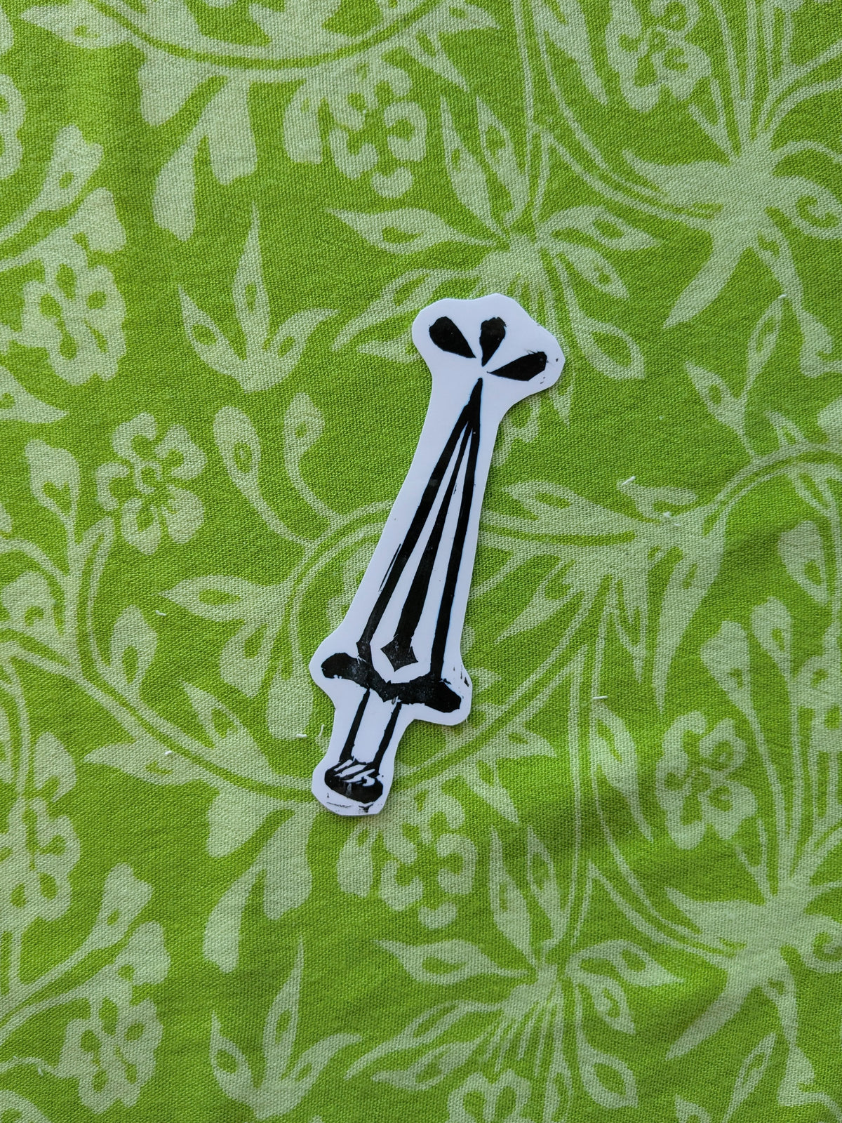 Dagger Linocut Vinyl Sticker