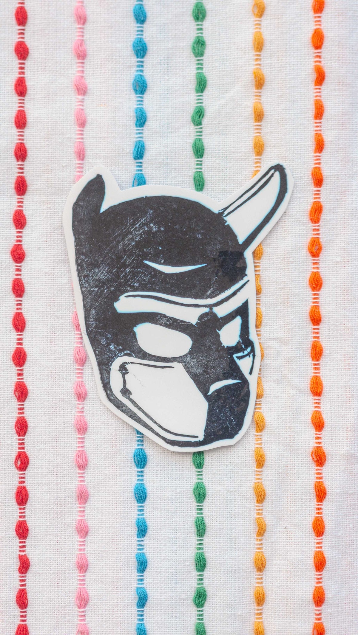 Puphood Linocut Vinyl Sticker