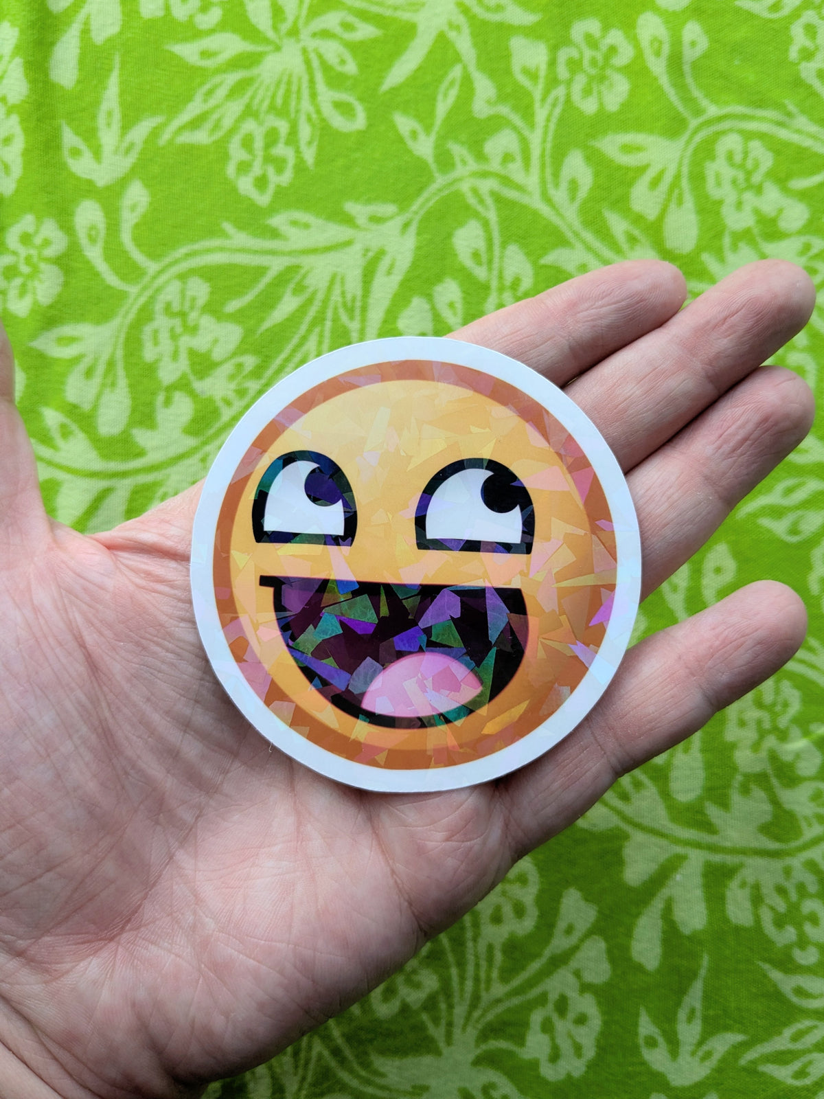 Epic Face Holo 3 Inch Vinyl Sticker