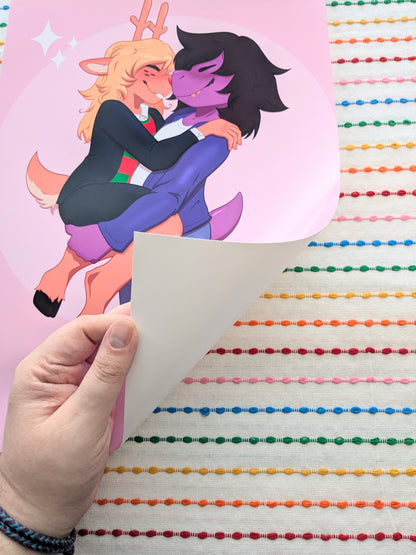 Suselle DELTARUNE Susie & Noelle 11x17 Art Print