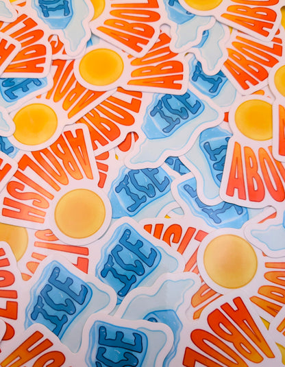 Abolish ICE Vinyl Sticker | FOR CHARITY